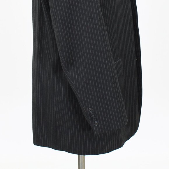 Calvin Klein 44L Gray Striped 3-Button Sport Coat Blazer Jacket G105 - Picture 8 of 11